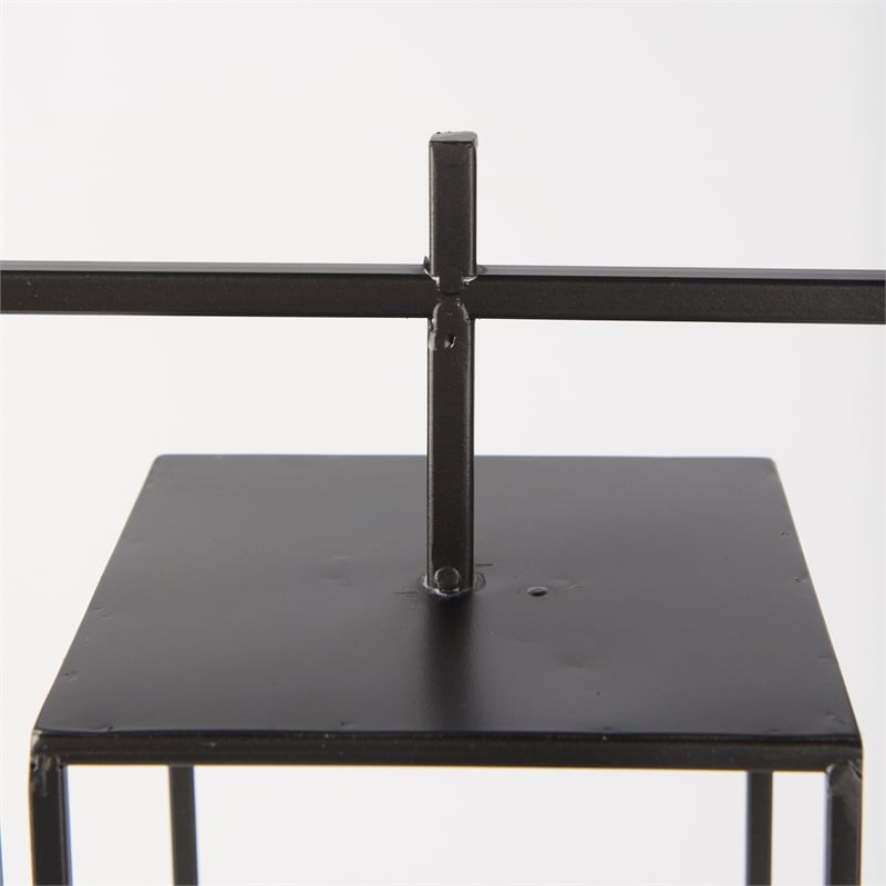 Mercana Albus I (Large) Black Metal Candle Holder