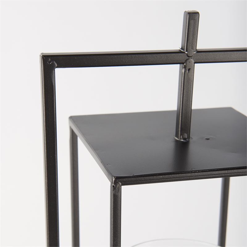 Mercana Albus I (Large) Black Metal Candle Holder