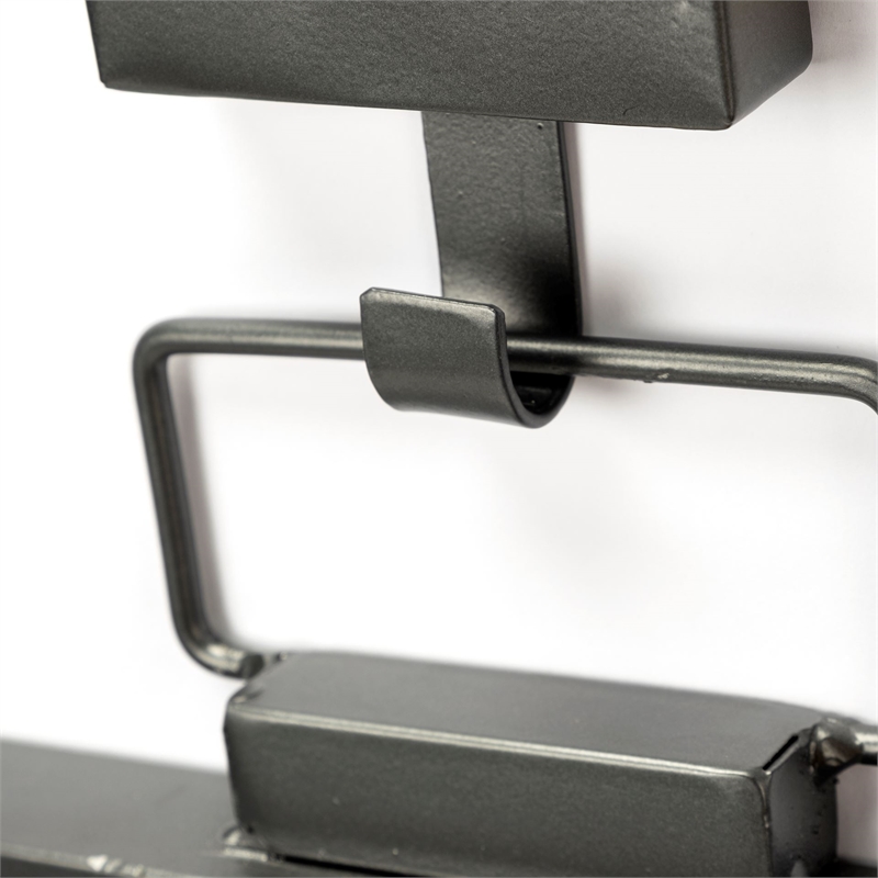 Mercana Grimm Rectangular Metal Mirror in Gunmetal Gray
