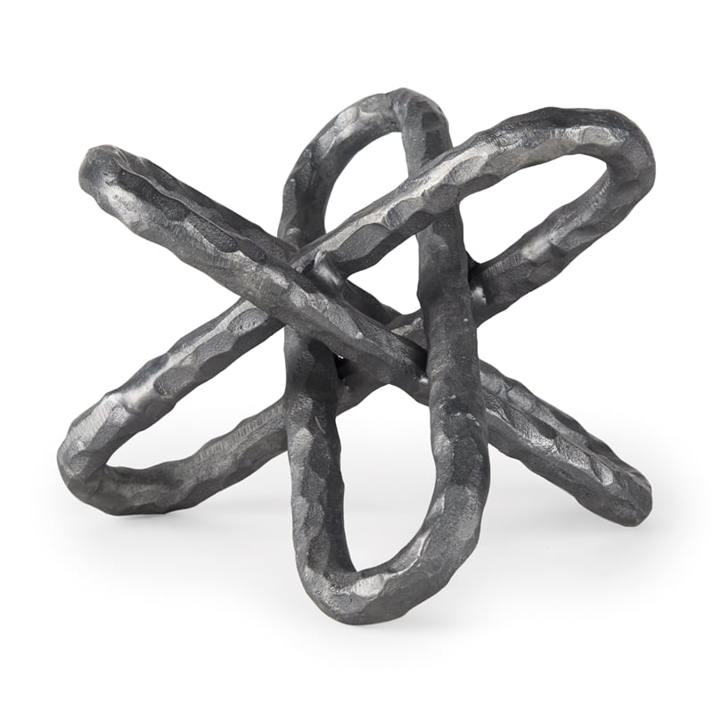 Mercana Winston II Gray/Silver Industrial Metal Decorative Object