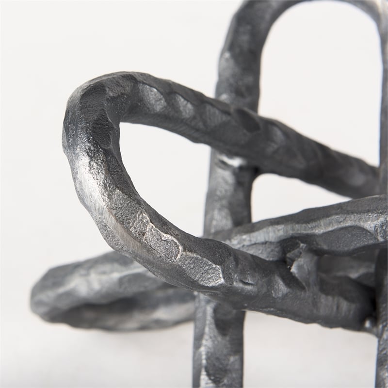 Mercana Winston II Gray/Silver Industrial Metal Decorative Object