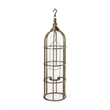 Mercana Gerson I Large Cage-Style Gold Metal Candle Holder Lantern