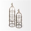 Mercana Gerson I Large Cage-Style Gold Metal Candle Holder Lantern