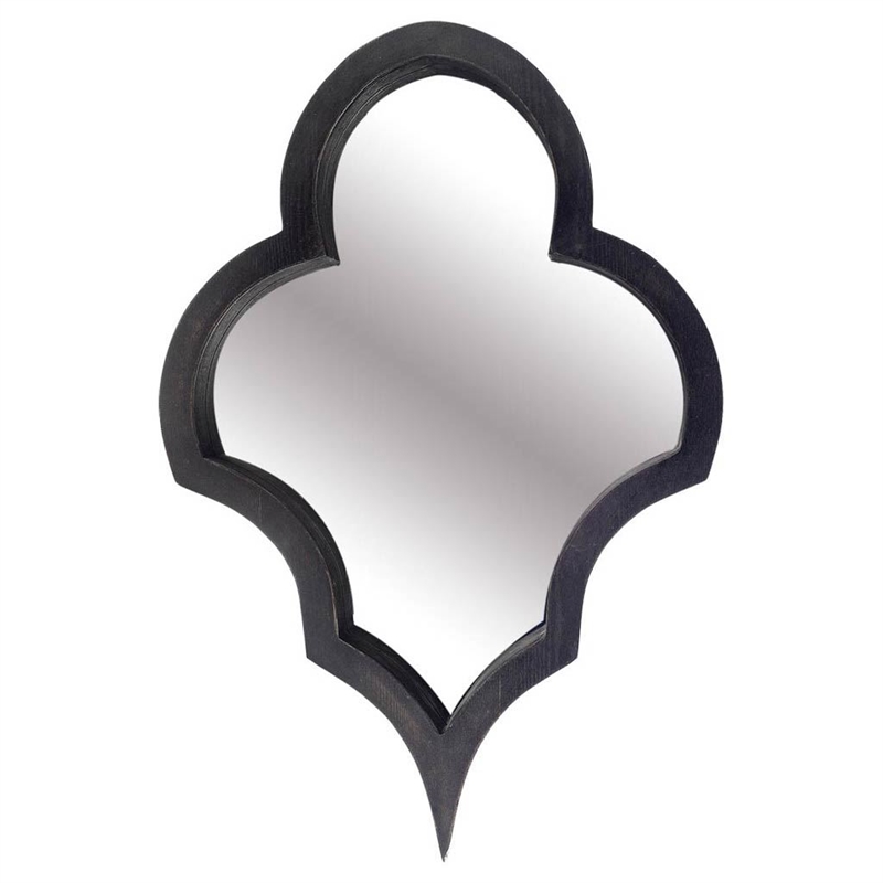 Mercana Geneva 23x34 Black Wood Frame Mirror