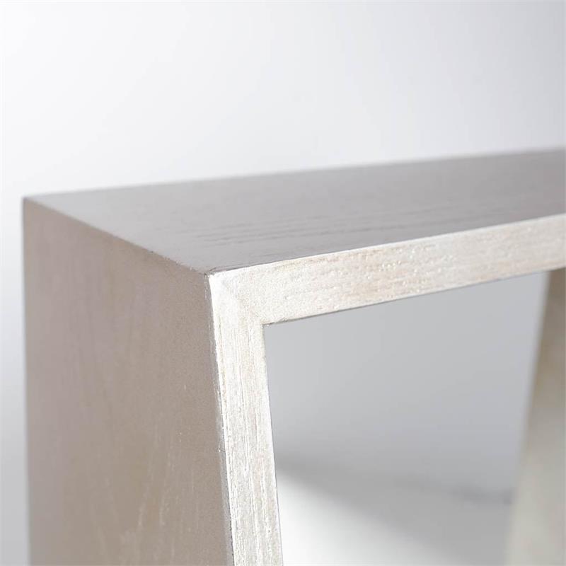 Mercana Barra Square Wall Mirror Shelf/Box in Champagne