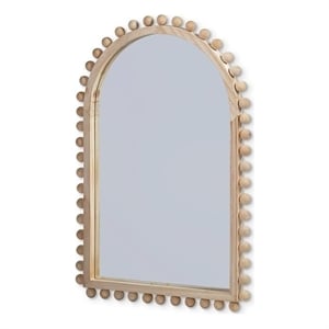 Mercana Leeds 35&quot Arch Wood Frame Mirror in Brown