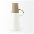 Mercana Hindley III Large Two-Toned White/Natural Ceramic Jug