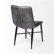 Mercana Horsdal Black Leather Seat Black Metal Frame Dining Chair