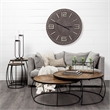 Mercana Clapp III Set of Two Round Top Brown Wooden Nesting Accent Tables