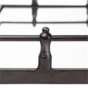 Mercana Christa Black Metal Mirrored Base Square Tray