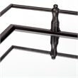 Mercana Christa Black Metal Mirrored Base Square Tray