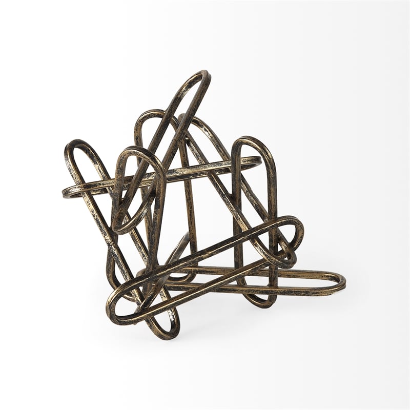 Mercana Henderson II Paperclip Inspired Gold Metal Decorative Object