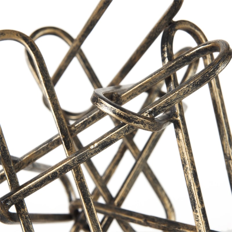 Mercana Henderson II Paperclip Inspired Gold Metal Decorative Object