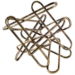 Mercana Henderson II Paperclip Inspired Gold Metal Decorative Object