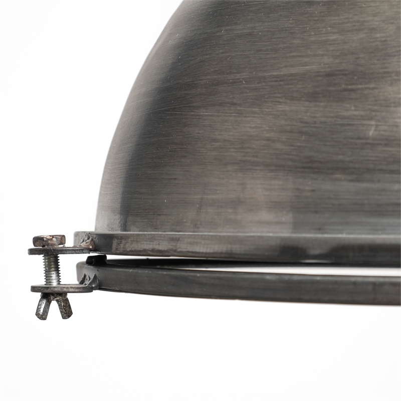 Mercana Bashaw I Metal Dome Pendant Light in Brown