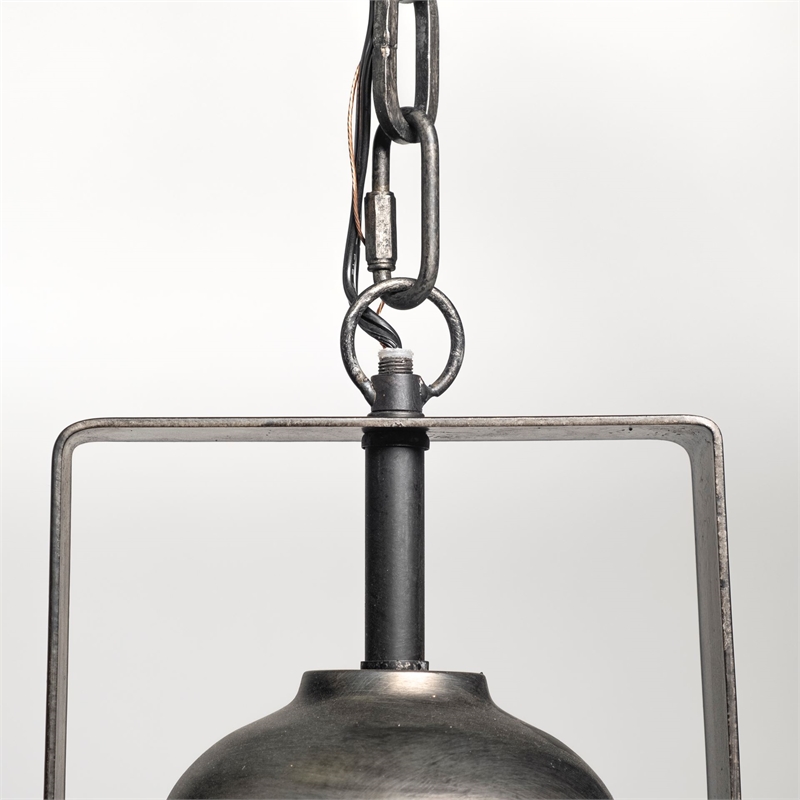 Mercana Bashaw I Metal Dome Pendant Light in Brown