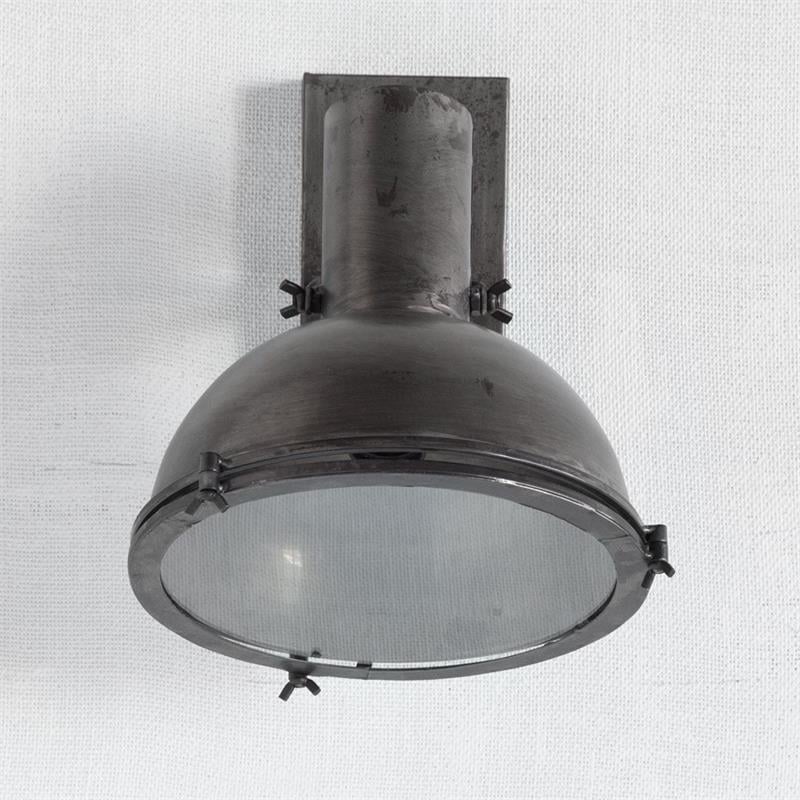 Mercana Taza 10.3x12 Gray Metal Dome Shade Wall Sconce