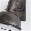 Mercana Taza 10.3x12 Gray Metal Dome Shade Wall Sconce