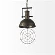 Mercana Zaio 12.5x18.5 Gray Metal Caged Bulb Pendant Light