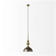 Mercana Capsa Metal Dome Pendant Light in Antique Gold and Silver Tones