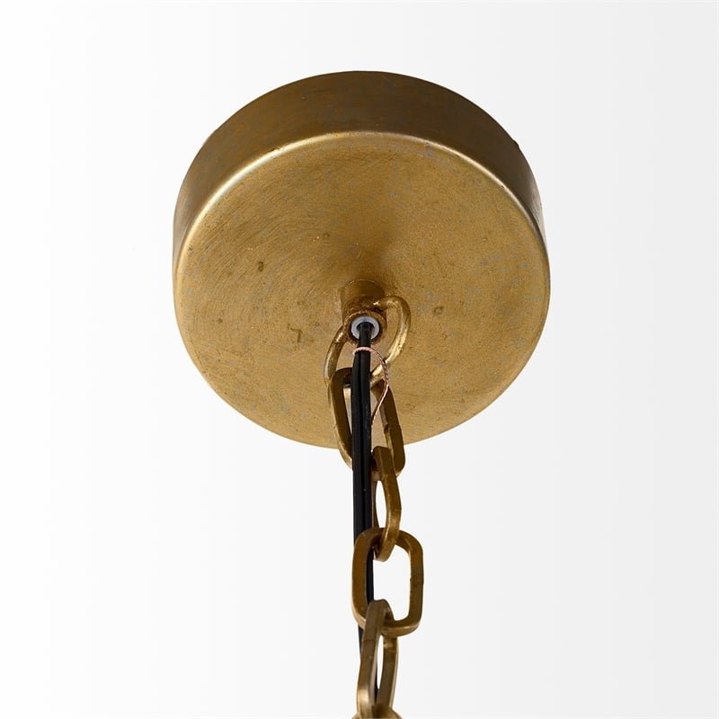 Mercana Capsa Metal Dome Pendant Light in Antique Gold and Silver Tones