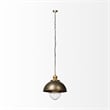 Mercana Dawson II Metal Antiqued Gold Pendant Dome Light