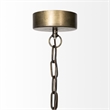 Mercana Dawson II Metal Antiqued Gold Pendant Dome Light