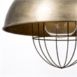 Mercana Dawson II Metal Antiqued Gold Pendant Dome Light