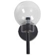 Mercana Boltern II 6x12 Black Toned Metal and Glass Globe Wall Sconce