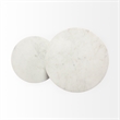 Mercana Bombola I 15 x 20.9 Round White Marble Top & Black Metal Frame Table