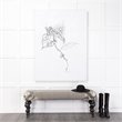 Mercana Alhambra 55x18 Upholstered Gray Frabric Seat/Dark Wood Legs Accent Bench