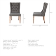 Mercana Mackenzie II Gray Plush Covering Brown Solid Wood Base Dining Chair