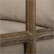 Mercana Skylar II Tan Fabric Covered Cushioned Demi-Lune Wooden Frame Chair