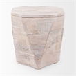 Mercana Stowe II 23L x 21W x 20H Octagonal Light Brown Solid Wood Side/End Table
