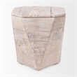 Mercana Stowe II 23L x 21W x 20H Octagonal Light Brown Solid Wood Side/End Table