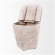Mercana Stowe II 23L x 21W x 20H Octagonal Light Brown Solid Wood Side/End Table