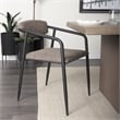 Mercana Langston Brown Faux-Leather Seat Black Iron Dining Chair (Set of 2)