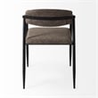 Mercana Langston Brown Faux-Leather Seat Black Iron Dining Chair (Set of 2)