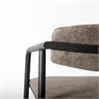Mercana Langston Brown Faux-Leather Seat Black Iron Dining Chair (Set of 2)