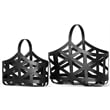 Mercana Tyrell Set of 2 Black Iron Metal Baskets