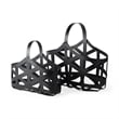 Mercana Tyrell Set of 2 Black Iron Metal Baskets