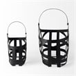 Mercana Tyrell Set of 2 Black Iron Metal Baskets