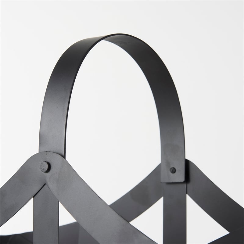 Mercana Tyrell Set of 2 Black Iron Metal Baskets