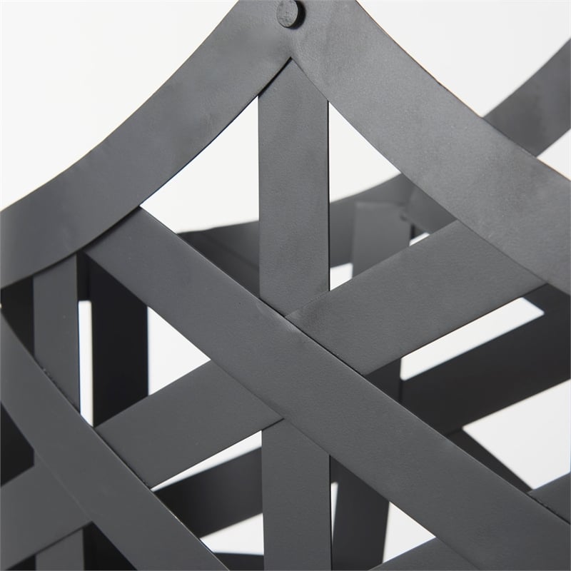 Mercana Tyrell Set of 2 Black Iron Metal Baskets