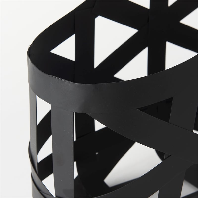 Mercana Tyrell Set of 2 Black Iron Metal Baskets