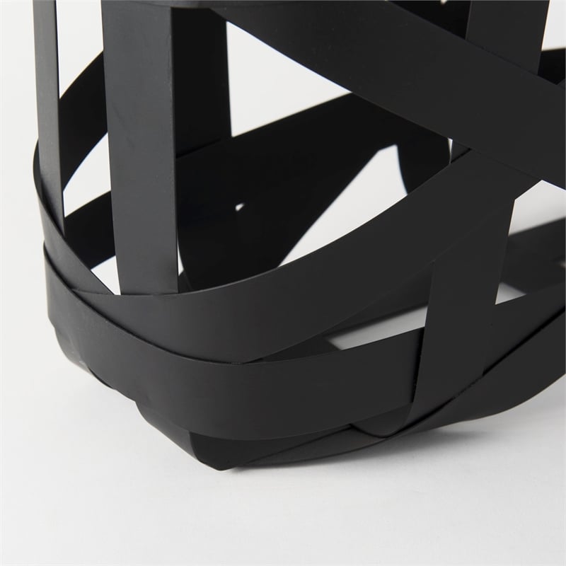 Mercana Tyrell Set of 2 Black Iron Metal Baskets