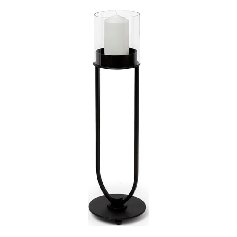 Mercana Salah I Small Black Metal Iron Table Candle Holder