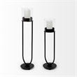 Mercana Salah I Small Black Metal Iron Table Candle Holder