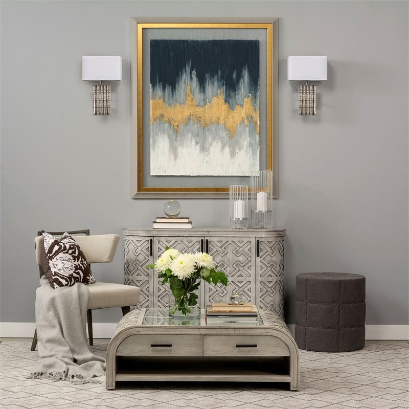 Mercana Arcadia II Silver Chrome metal Base White Rectangular Shade Wall Sconce