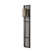 Mercana Newcomb 7x53.5 Gold/Black Metal Meshed Rectangular Wall Sconce